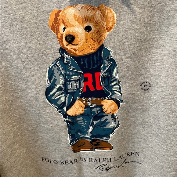 Ralph Lauren Polo Bear Fleece Sweatshirt Size LT, NWT - Picture 3 of 12